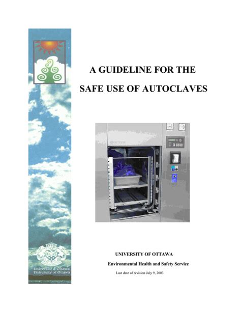 autoclave use guideline